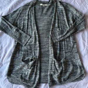 LOFT, Grey marled cardigan, small petite, XS regular